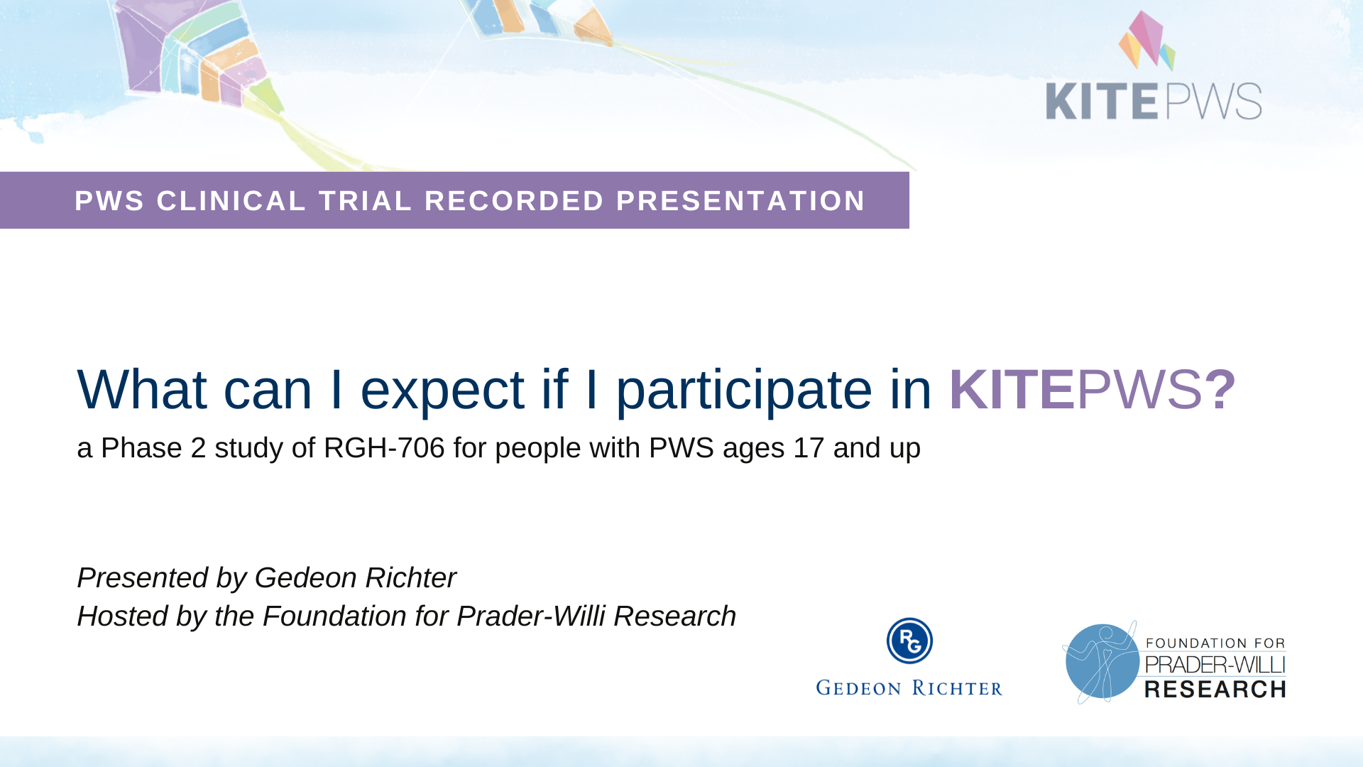 What Can I Expect if I Participate in the KITEPWS Clinical Trial?